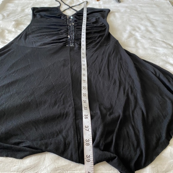 Dorthy Perkins Black Sequin Asymmetric Spaghetti Strap‎ Midi Dress Size UK12 - Picture 13 of 14